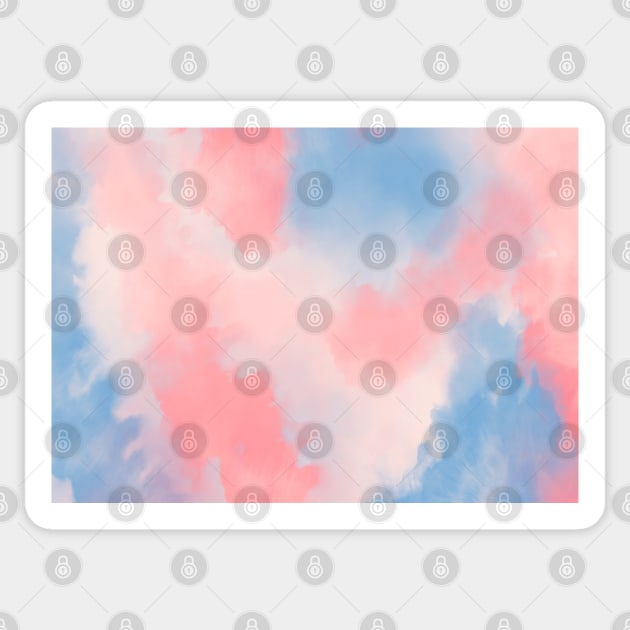Blue & Pink Tide Dye Sticker by Merchmatics